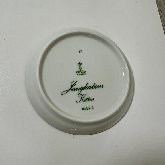 AK Kaiser Porcelain Trinket 4" Plates Coasters Germany Wildlife/Flowers Set Of 4 - Picture 5 of 11